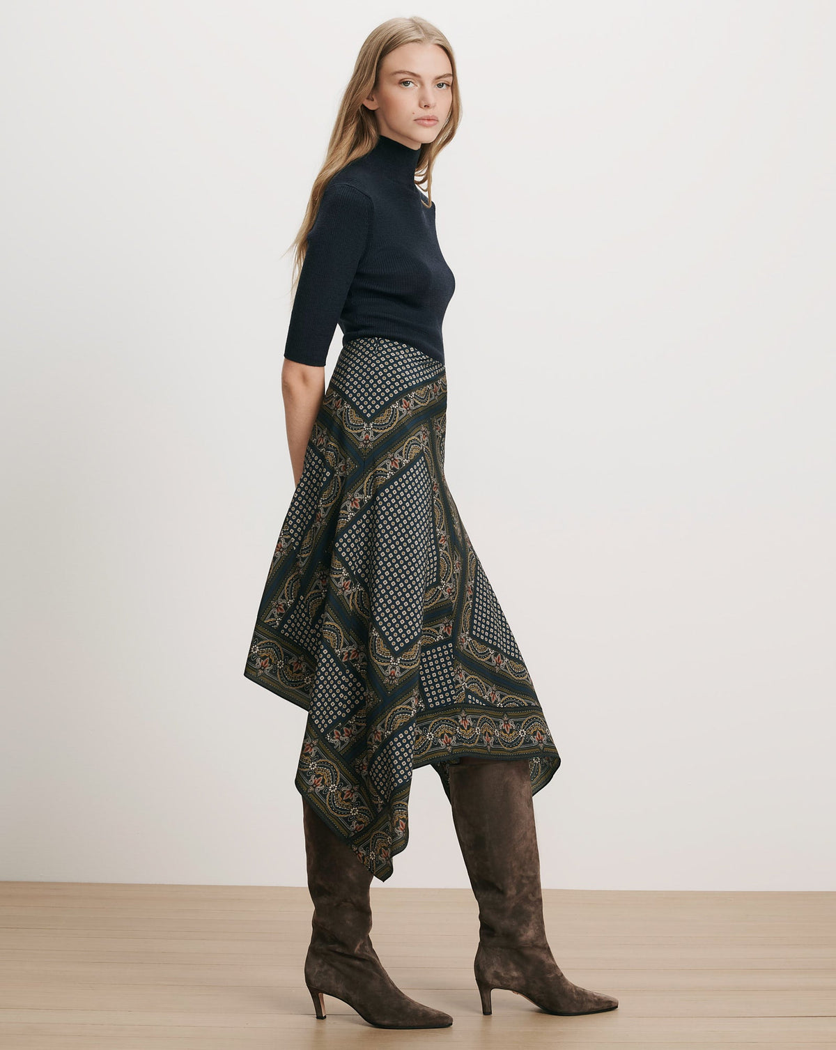 Hartley Asymmetric Midi Skirt