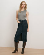 Jupe-midi en jean Pavana