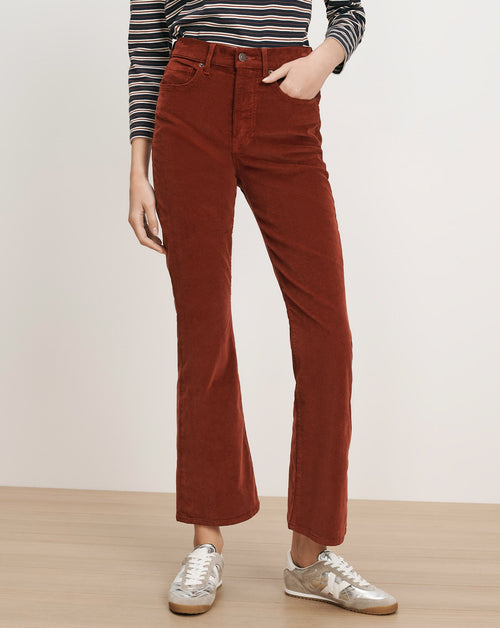 Pantalon Carson en velours côtelé à coupe évasée