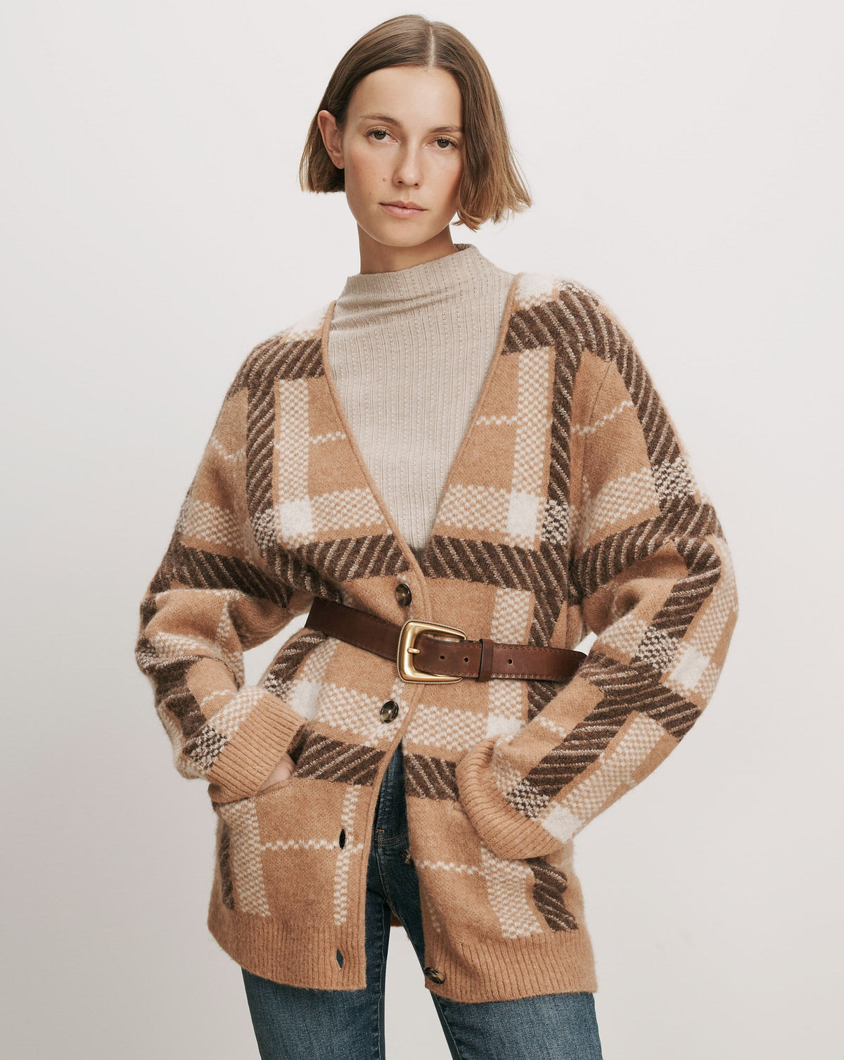 Covey Plaid Cardigan