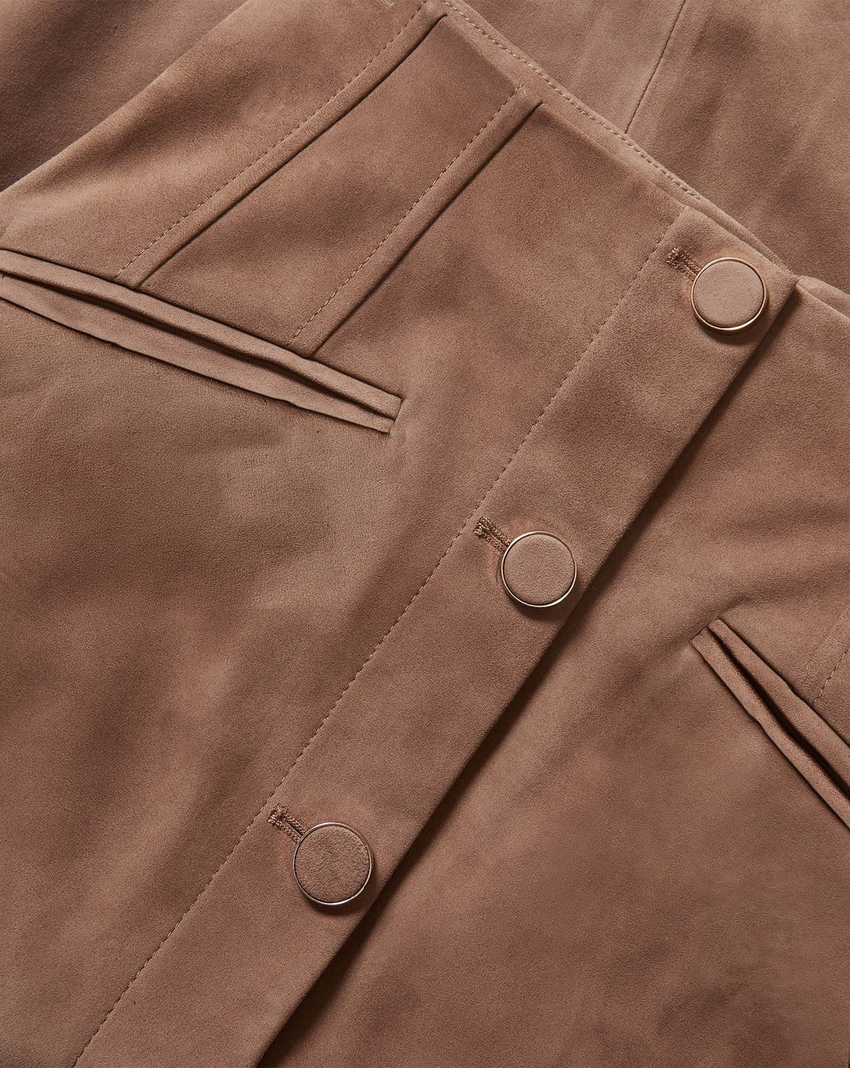 Callisian Suede Midi Skirt