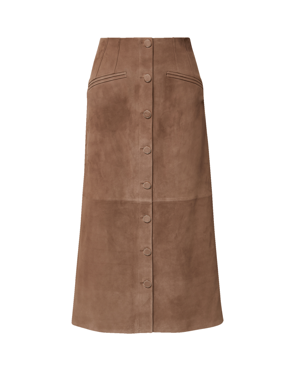 Callisian Suede Midi Skirt