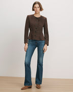 Quinn Suede Peplum Jacket