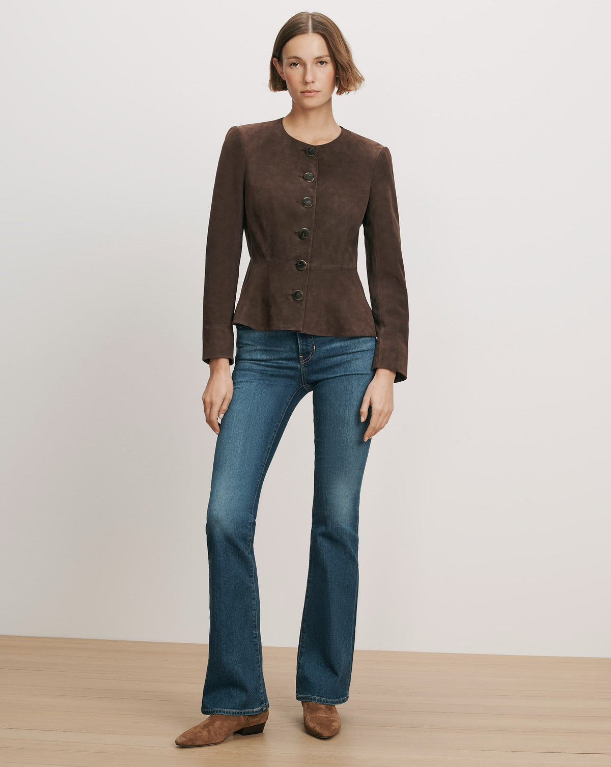 Quinn Suede Peplum Jacket