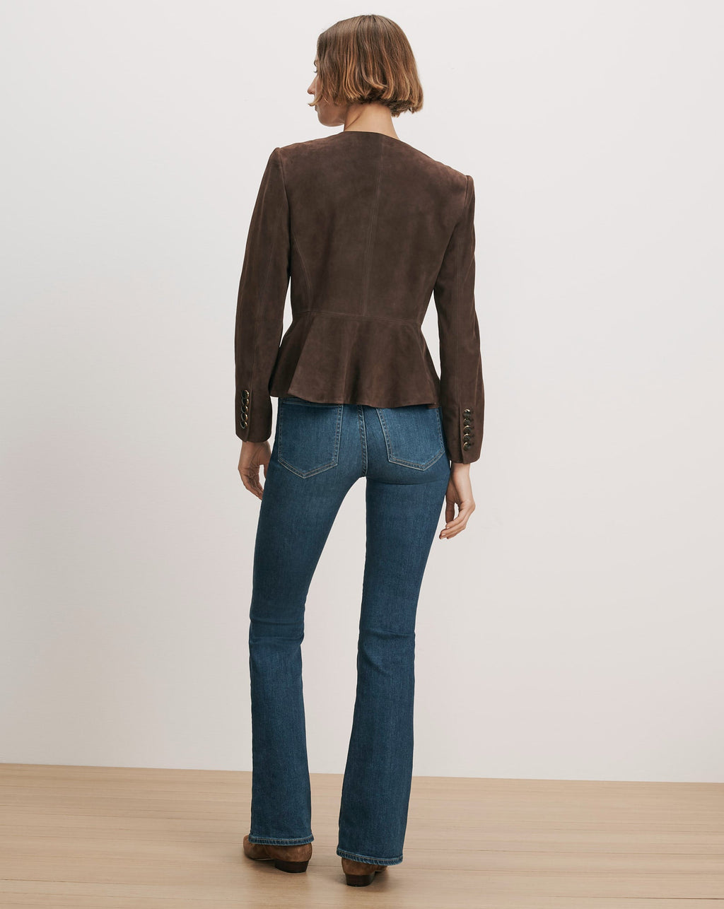Quinn Suede Peplum Jacket