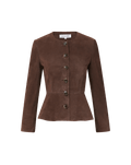 Quinn Suede Peplum Jacket