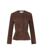 Quinn Suede Peplum Jacket