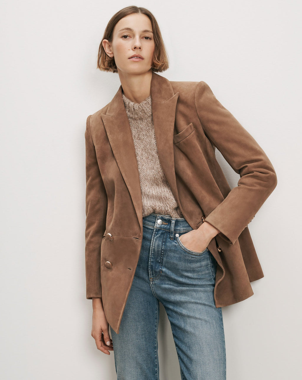 Oria Suede Dickey Jacket