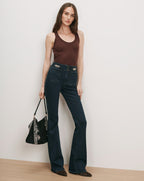 Jean Beverly Skinny-Flare à chaînes décoratives