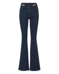 Jean Beverly Skinny-Flare à chaînes décoratives