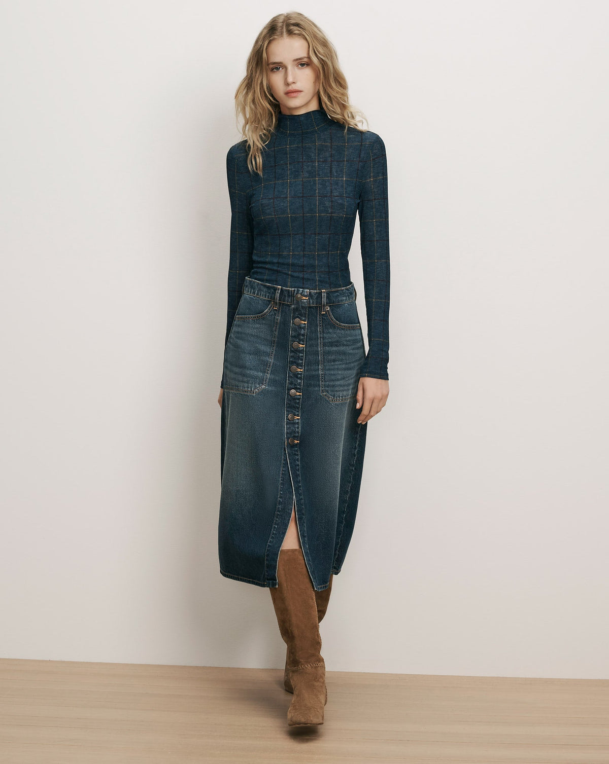 Hathaway Denim Maxi Skirt