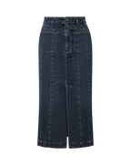 Jupe-midi en jean Pavana