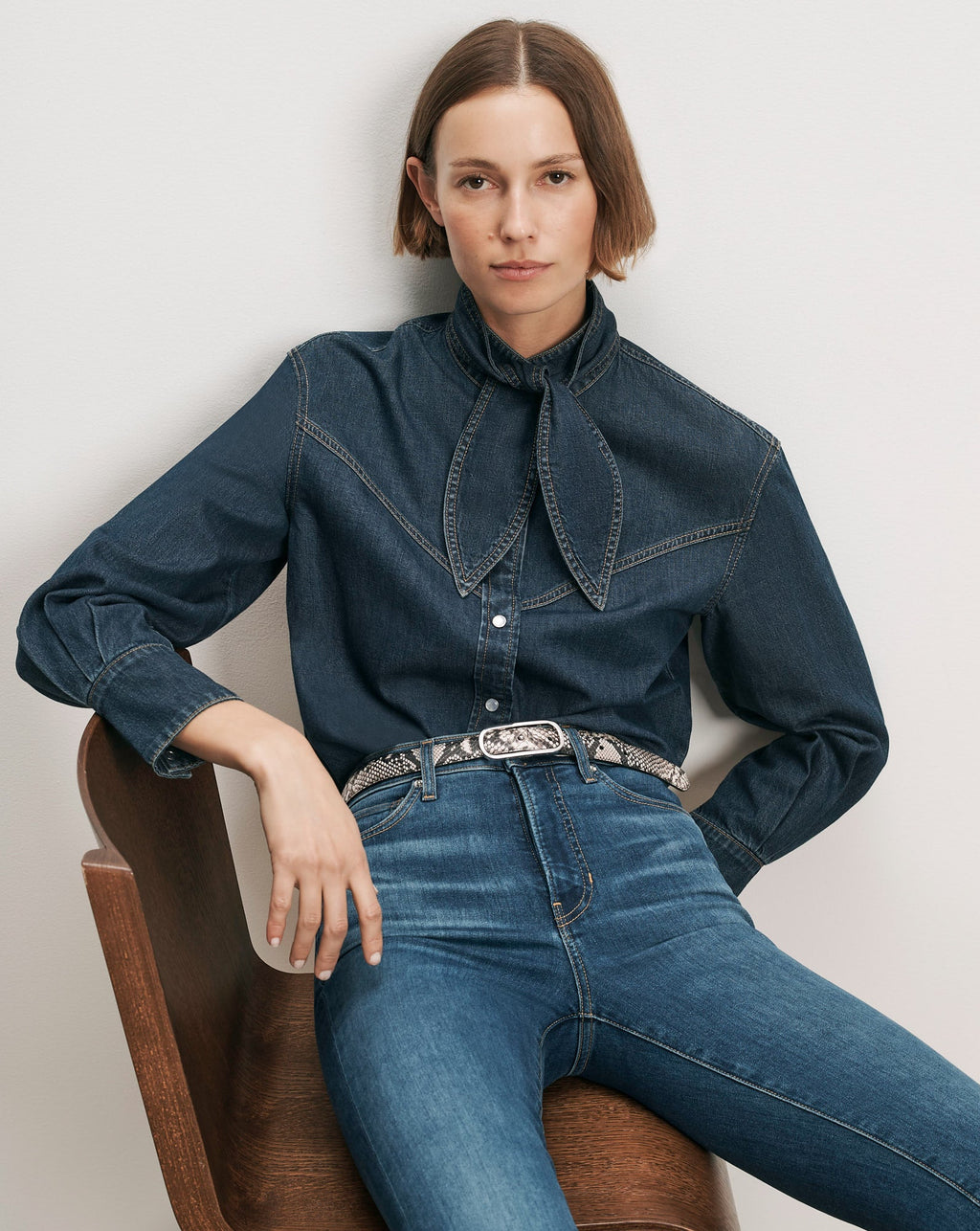 Genetta Chambray Button-Down Shirt