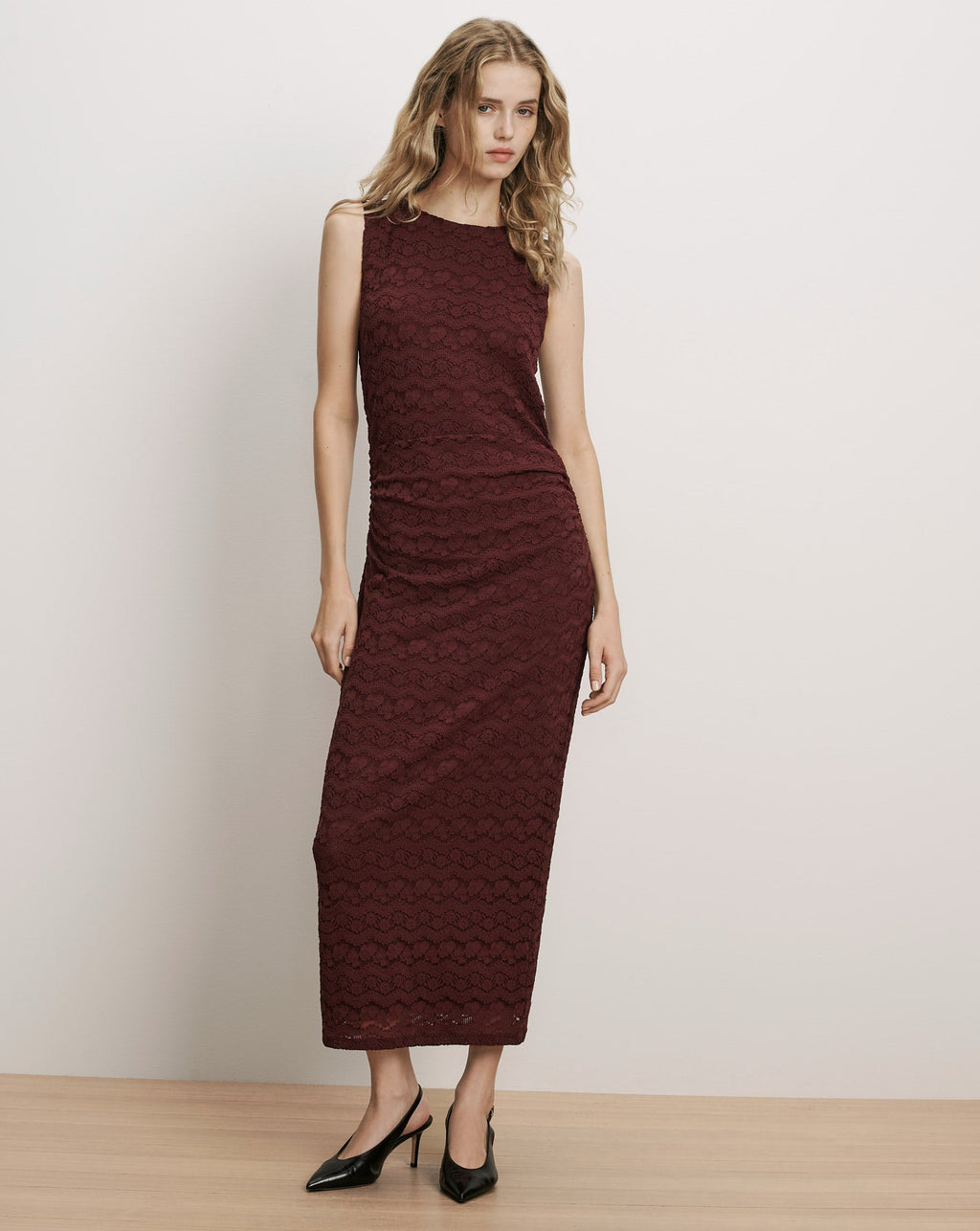 Robe midi en dentelle Charissa