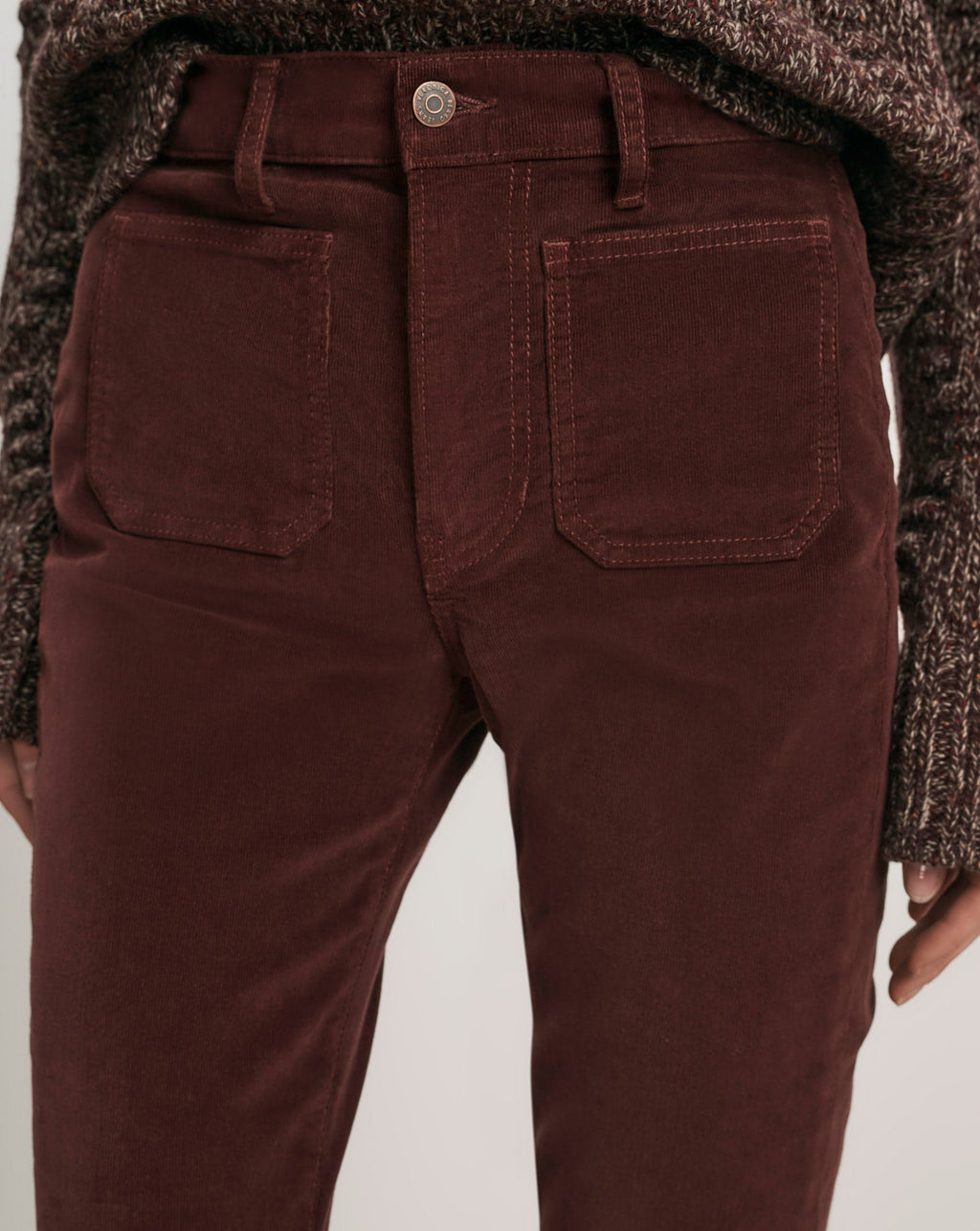 Pantalon skinny-évasé en velours côtelé Beverly