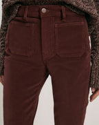 Pantalon skinny-évasé en velours côtelé Beverly