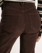 Crosbie Corduroy Slim Wide-Leg Pant
