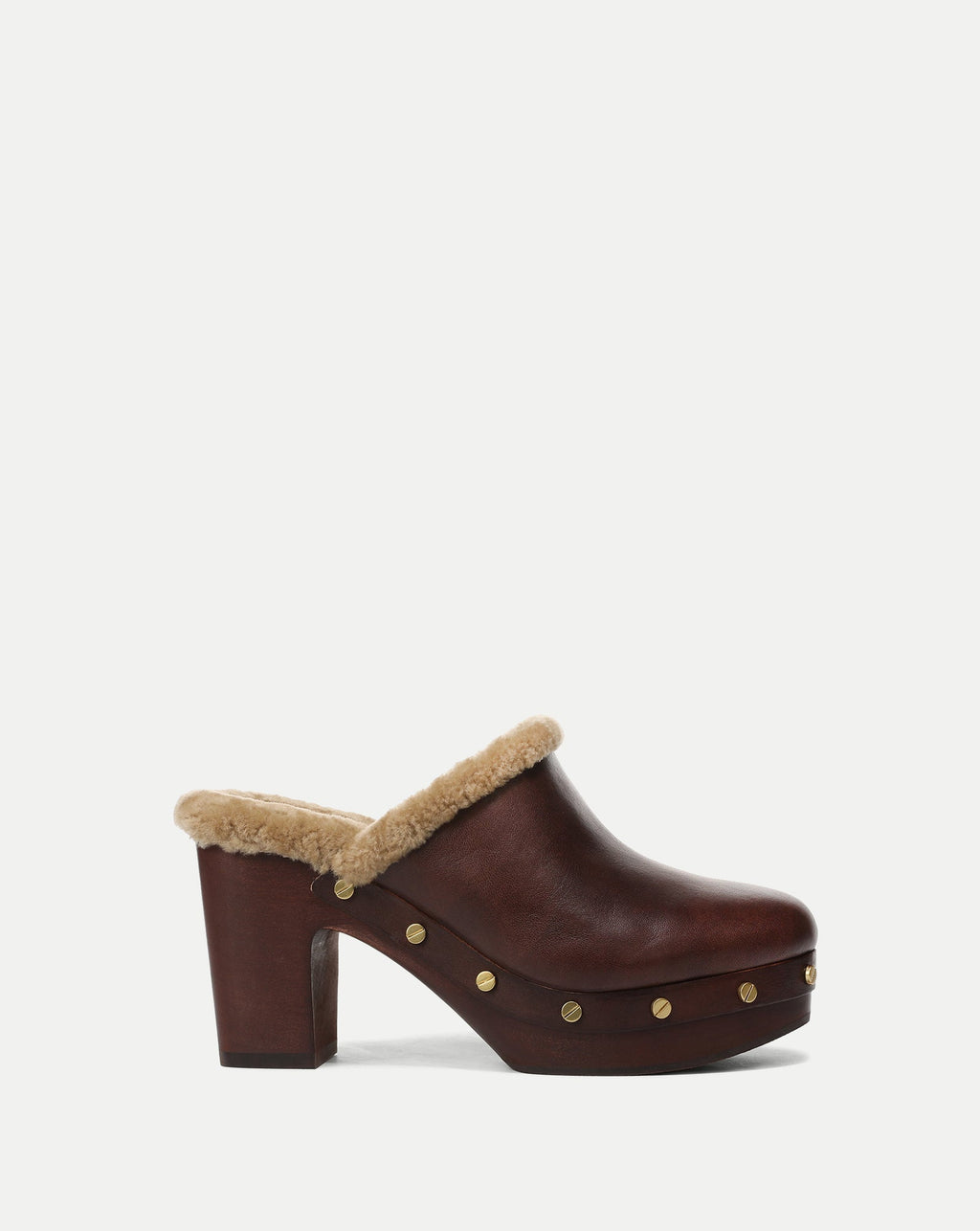 Larken Shearling Platform Clog