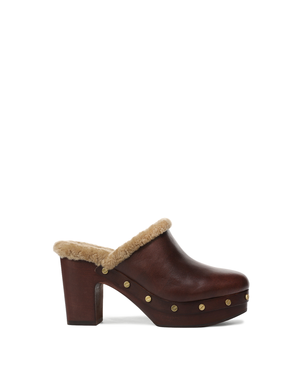 Larken Shearling Platform Clog