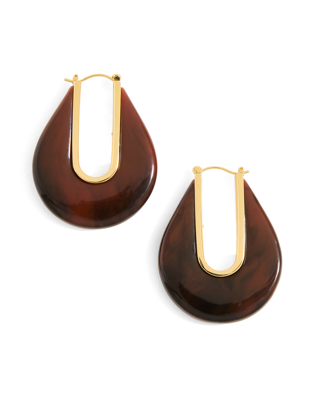 Resin Drop Hoop Earring