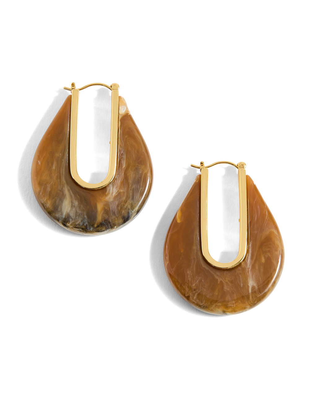 Boucle d'oreille créole goutte en résine