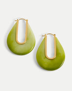 Resin Drop Hoop Earring