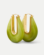 Resin Drop Hoop Earring