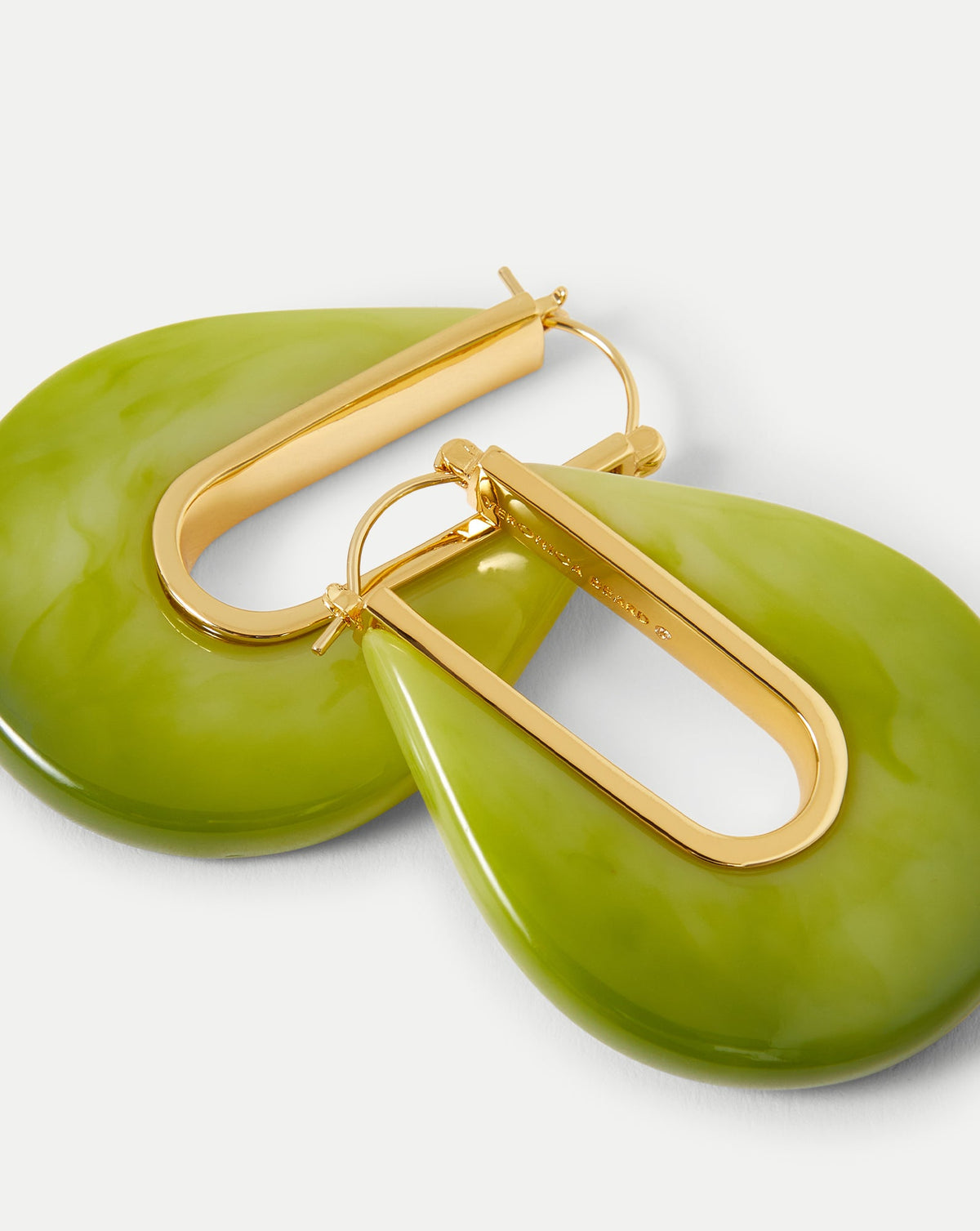 Resin Drop Hoop Earring