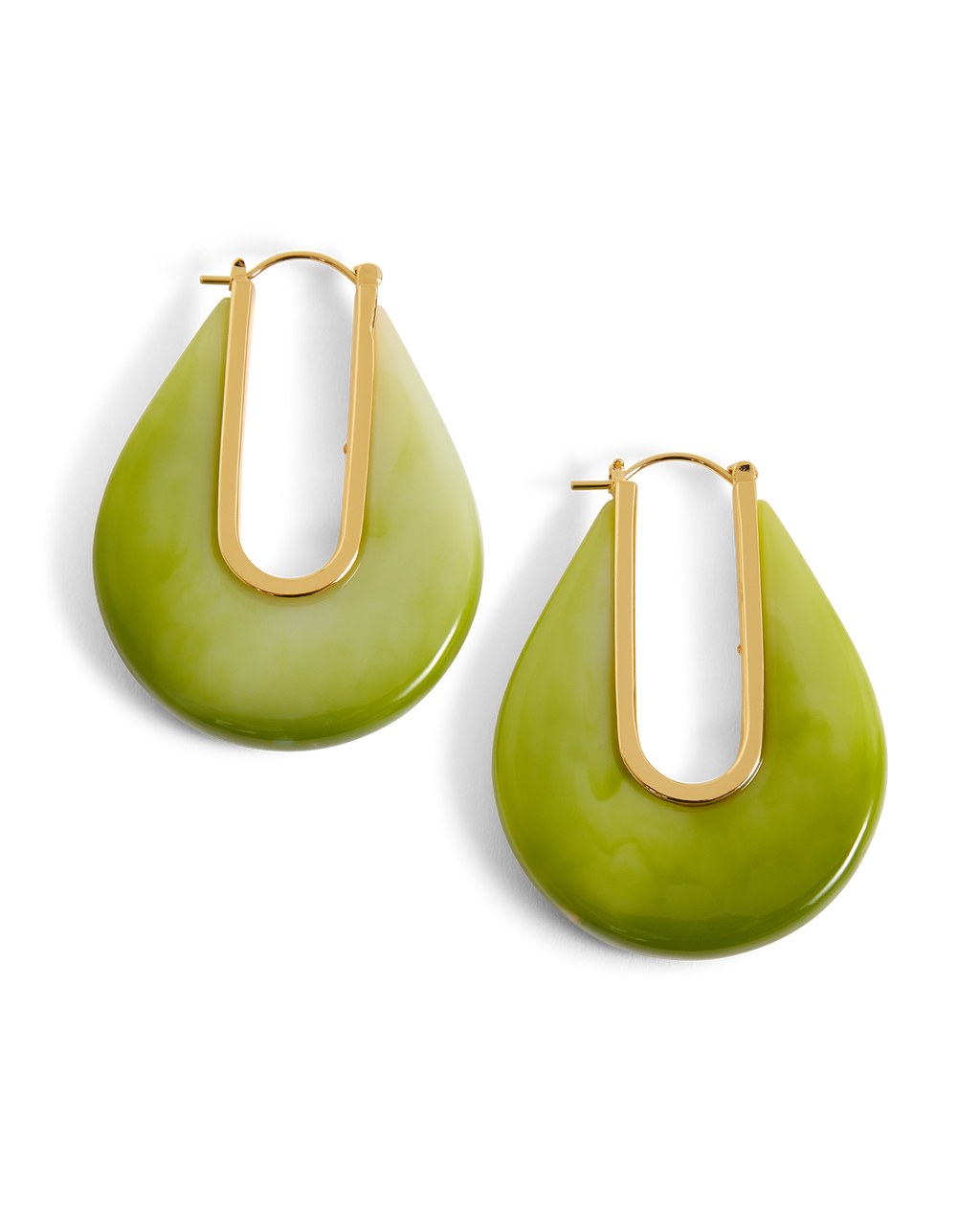 Resin Drop Hoop Earring