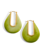 Resin Drop Hoop Earring