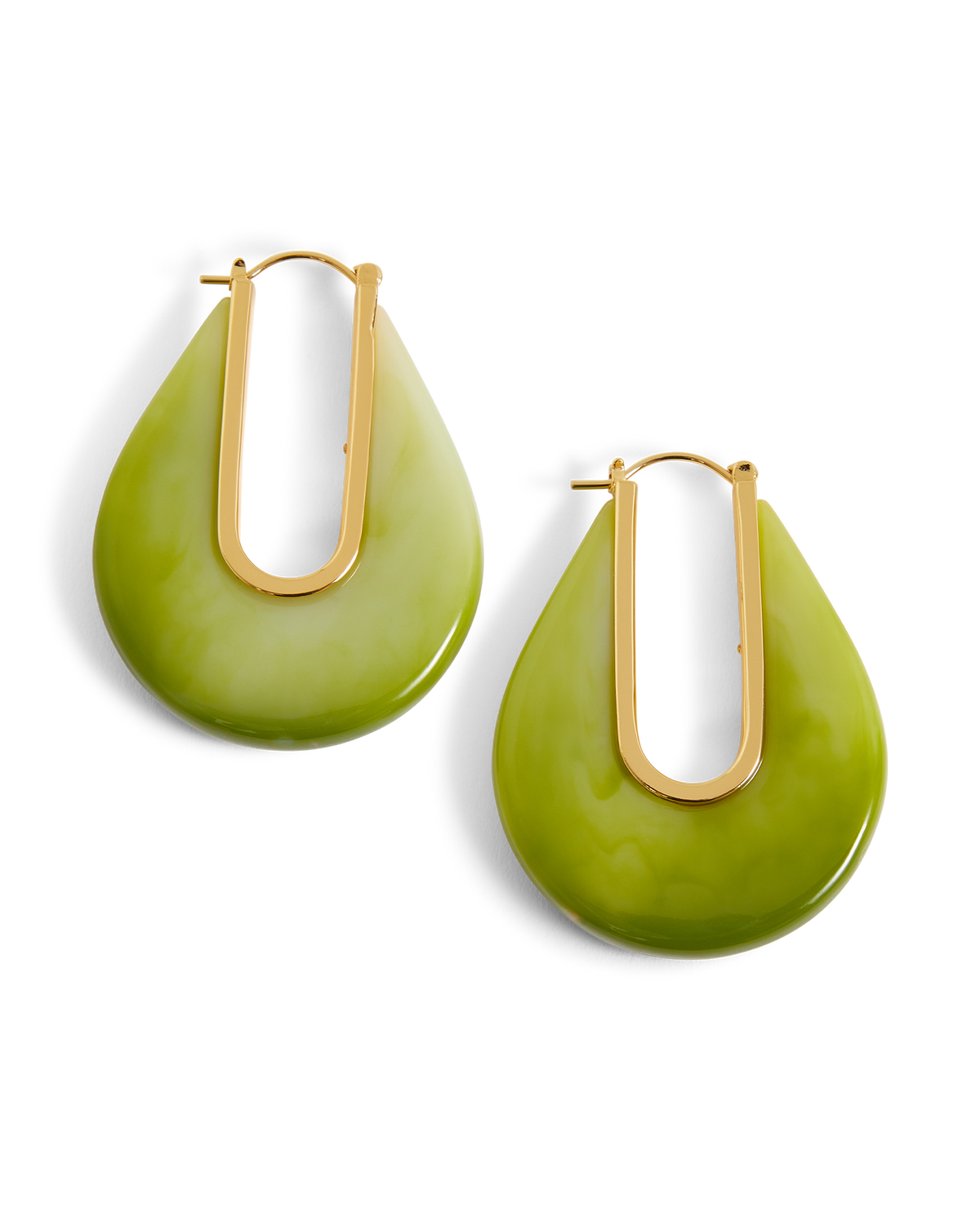 Resin Drop Hoop Earring