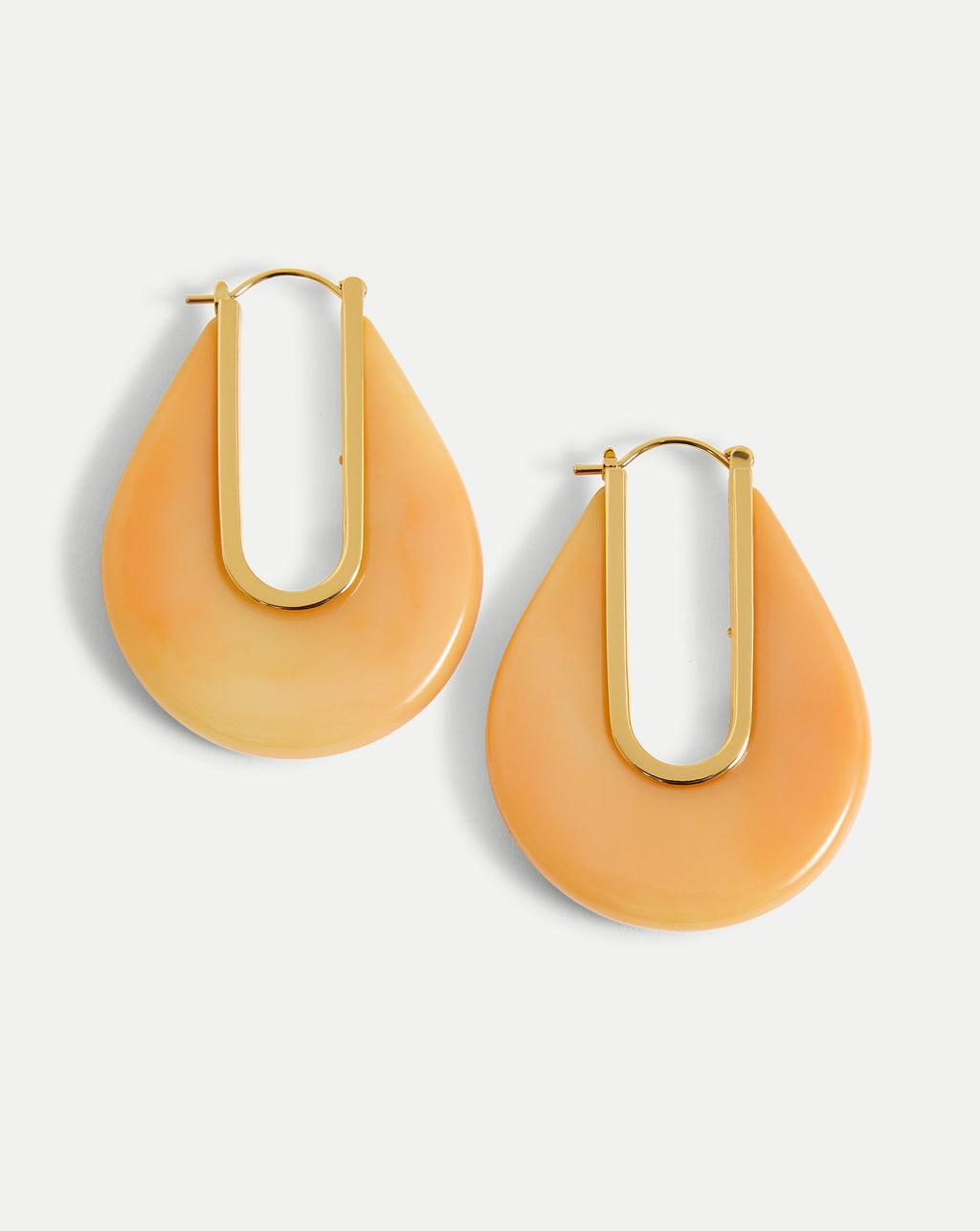 Resin Drop Hoop Earring
