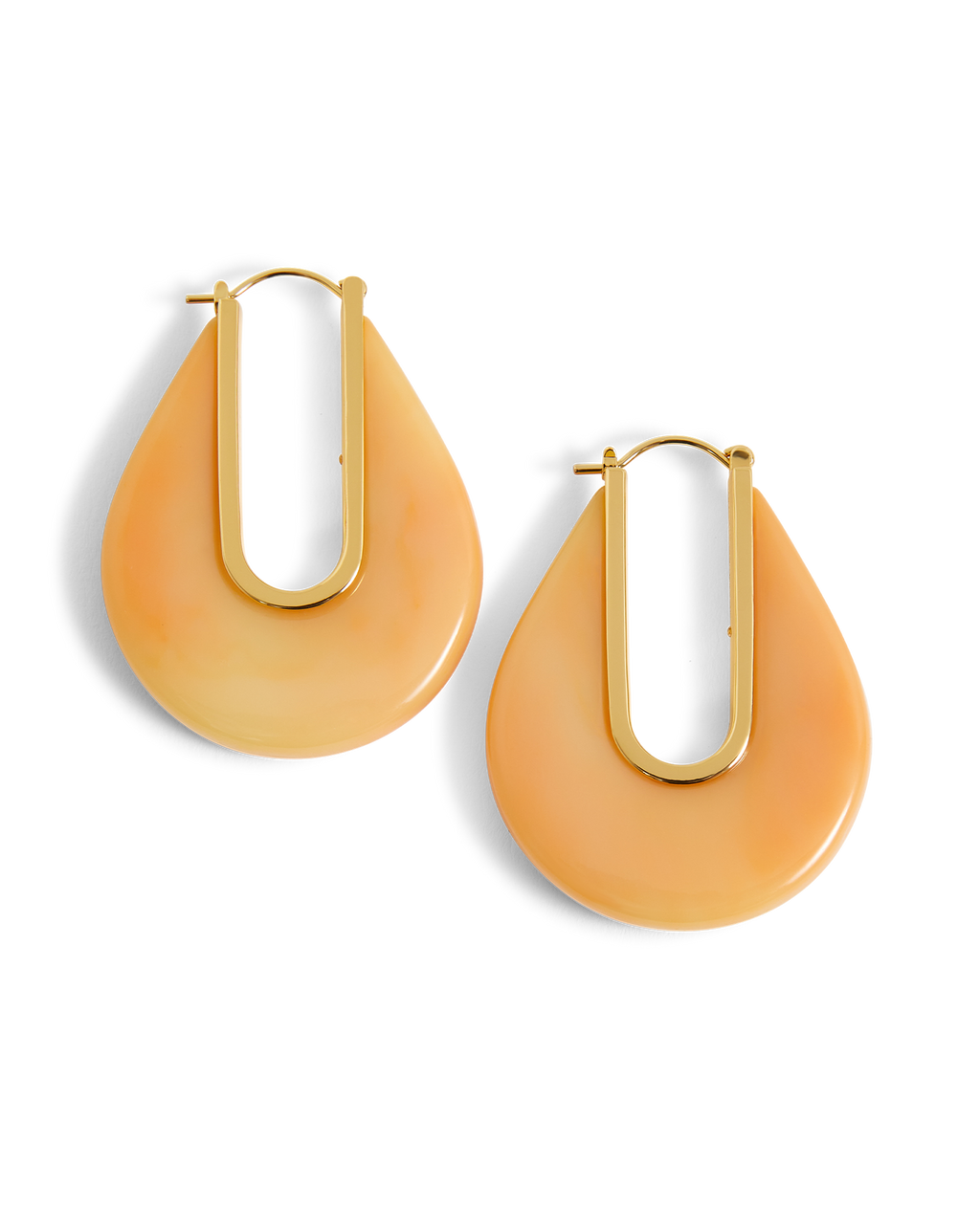Resin Drop Hoop Earring