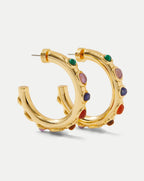 Créoles ornées de cabochons