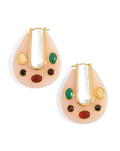 Créoles décorées de résine
