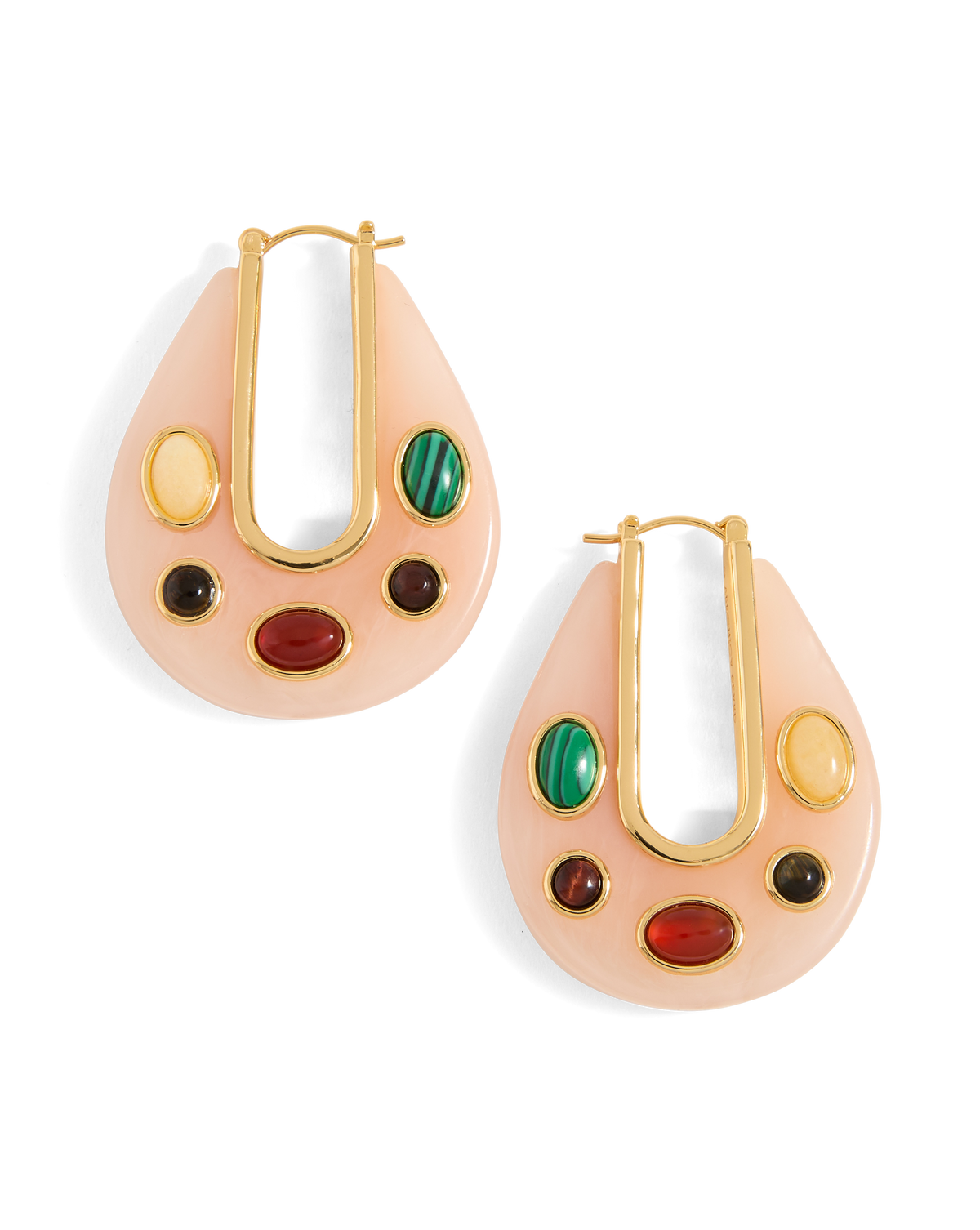 Resin Embellished Drop Hoop