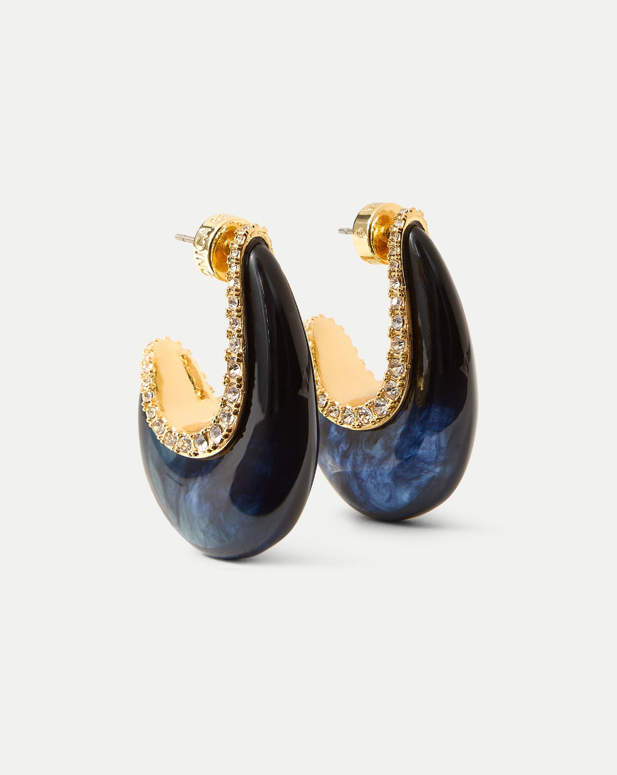 Resin J-Hoop Earring
