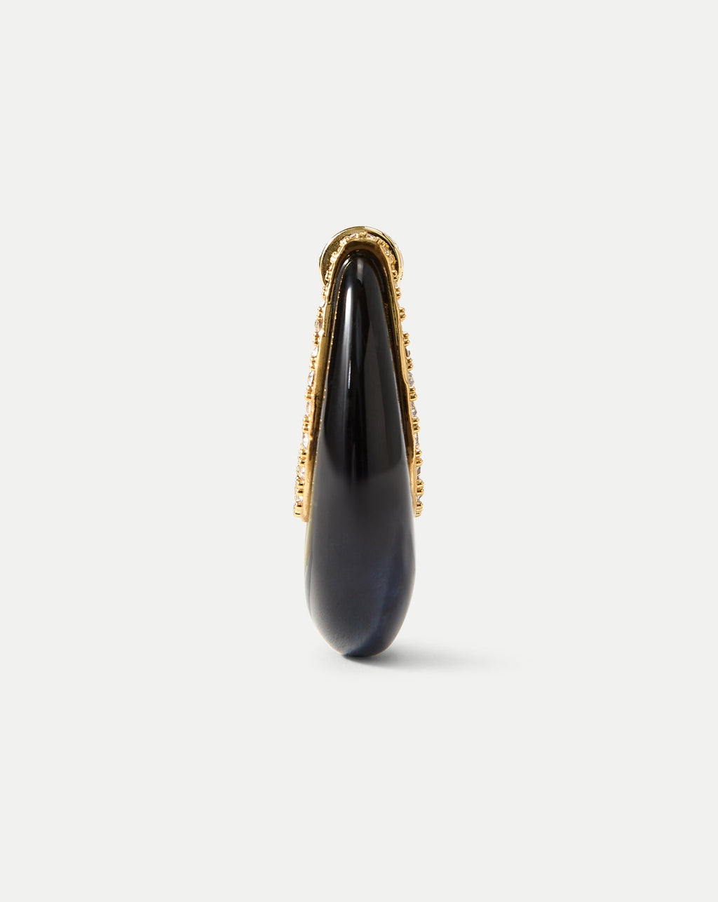 Boucle d'oreille créole en résine en forme de J
