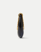 Boucle d'oreille créole en résine en forme de J