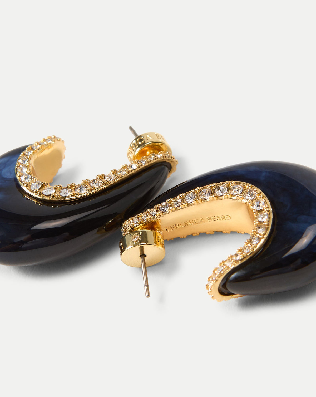 Resin J-Hoop Earring