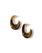 Resin J-Hoop Earring