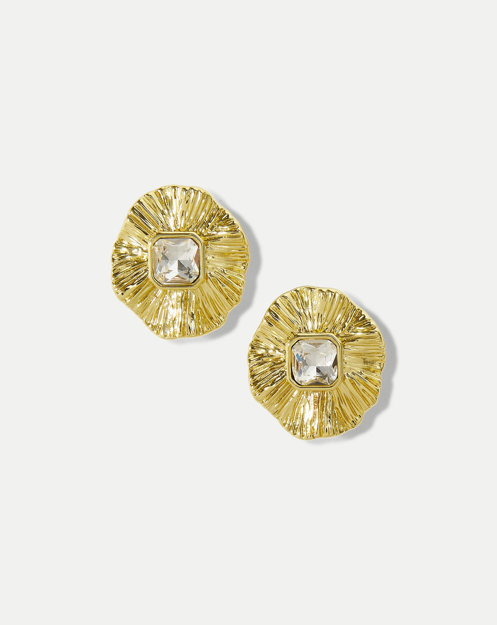 Boucles d'oreilles fleuries dorées