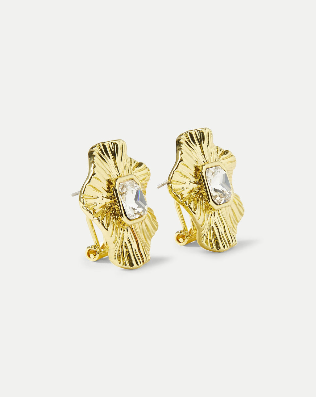 Boucles d'oreilles fleuries dorées