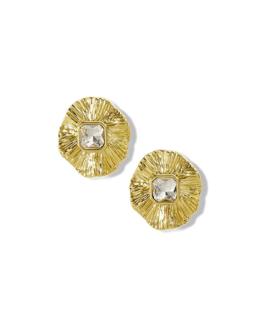 Boucles d'oreilles fleuries dorées