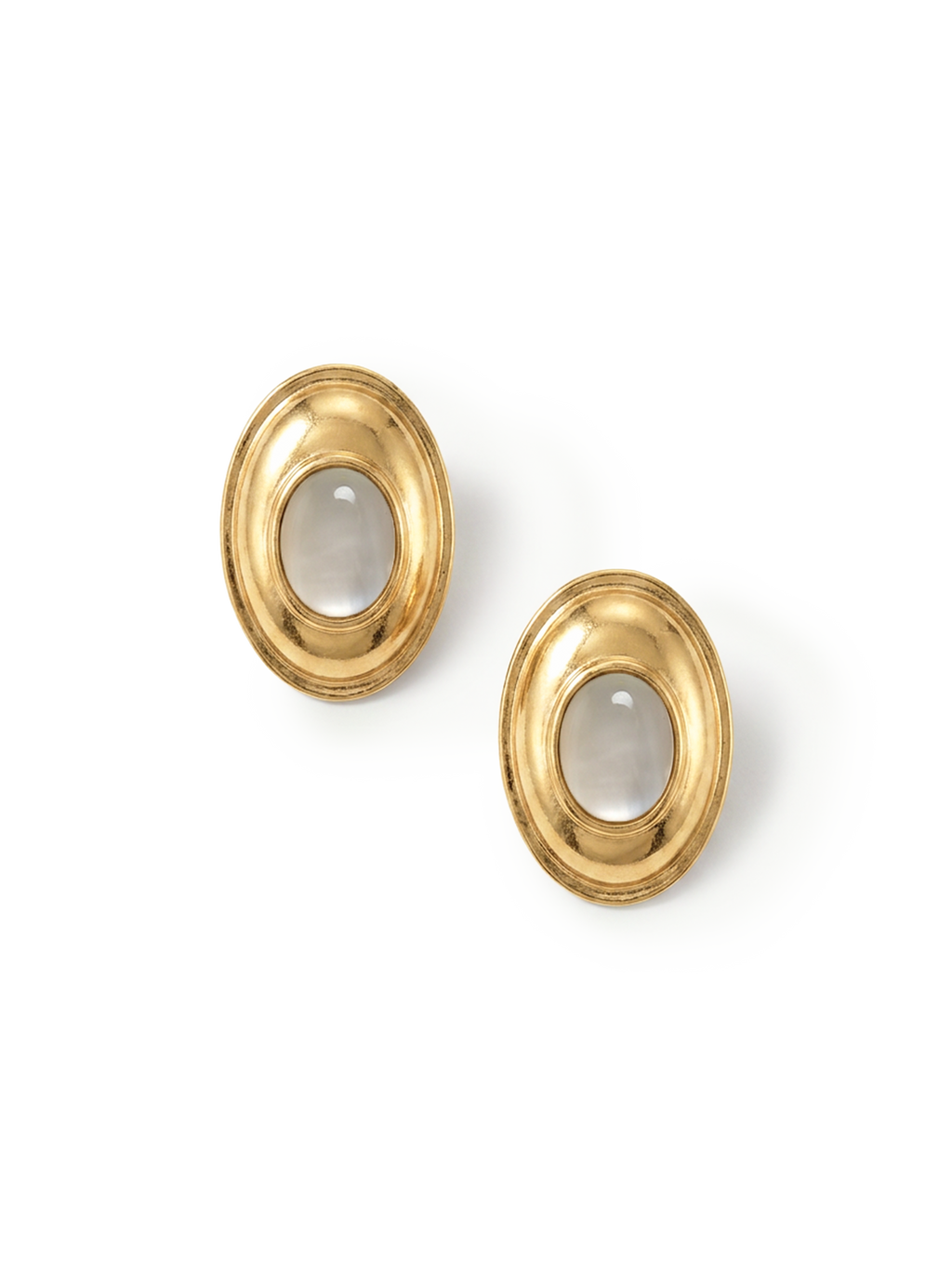 Boucle d'oreille cabochon œil-de-chat