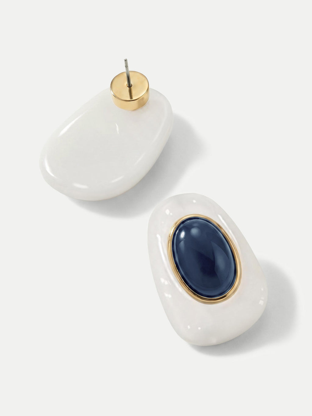 Boucle d'oreille cabochon œil-de-tigre