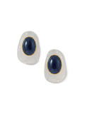 Boucle d'oreille cabochon œil-de-tigre