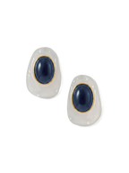 Boucle d'oreille cabochon œil-de-tigre
