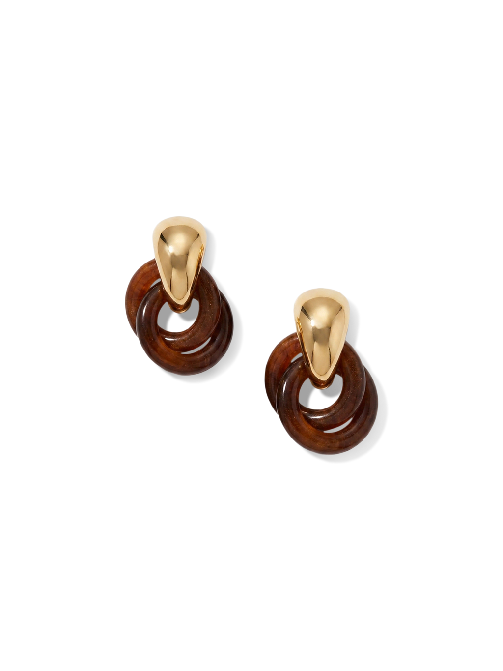 Boucles d'oreilles créoles à maillons en résine