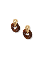 Boucles d'oreilles créoles à maillons en résine